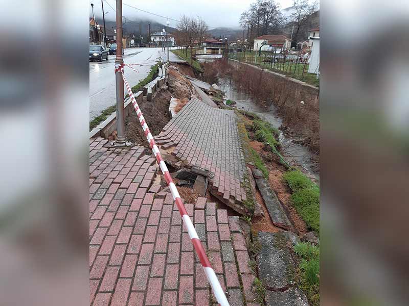 Άμεση κινητοποίηση για την κατάρρευση πρανούς στο ποτάμι του Μηλοχωρίου Εορδαίας