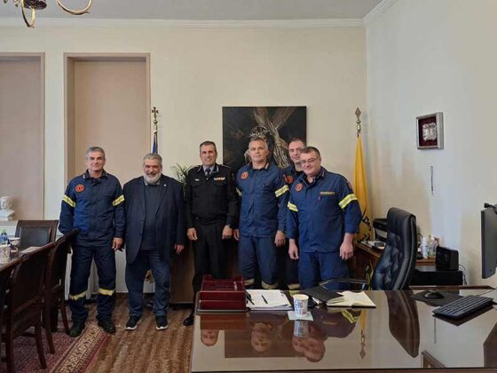 Επίσκεψη του Συντονιστή Πυροσβεστικών Επιχειρήσεων Ηπείρου- Δυτ. Μακεδονίας, Νήσων στο Δήμαρχο Εορδαίας