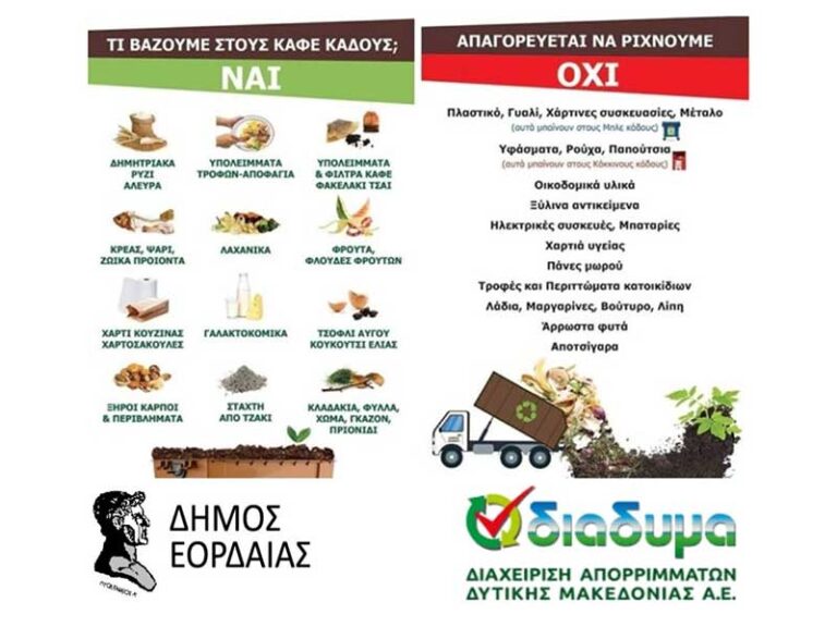 Εναρξη διανομής καφέ κάδων κομποστοποίησης Δήμου Εορδαϊας