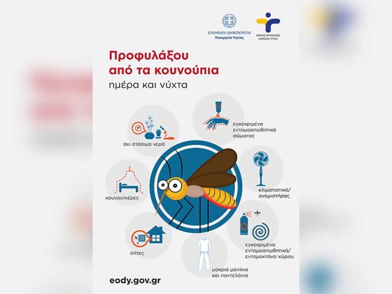 Προφυλάξου από τα κουνούπια ημέρα και νύχτα