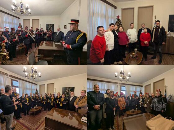 Εορταστικές ευχές και κάλαντα δέχθηκε ο Δήμαρχος Εορδαίας από συλλόγους και φορείς της περιοχής